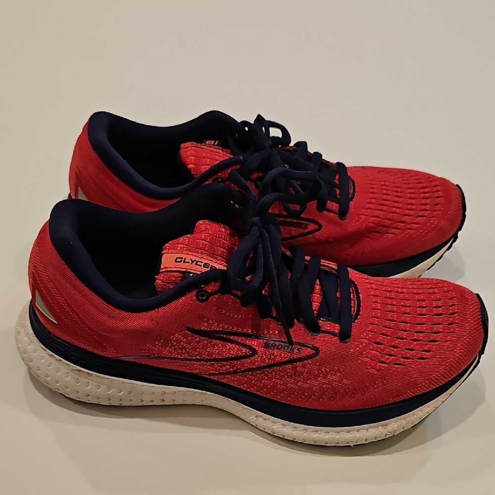 Brooks GLYCERIN 19 WOMEN'S Running Shoes Pink/Rose W/ Blue. Size 8.5 - Picture 3 of 8